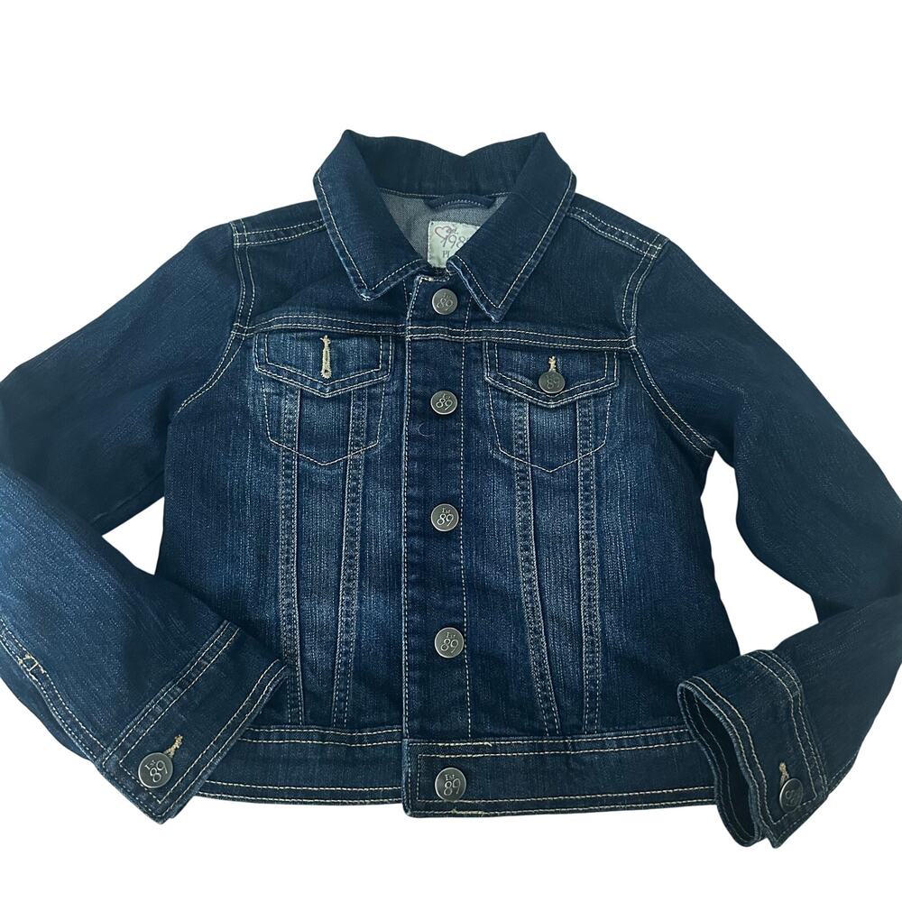 The Children's Place Girls Dark Wash Jean Jacket - M (7/8)